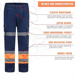 Pantalones de Trabajo Resistentes, Tela Resistente, Pantalones Duraderos para Trabajo Industrial, Construcción, Actividades al Aire Libre y Trabajo Pesado - Product Image 4