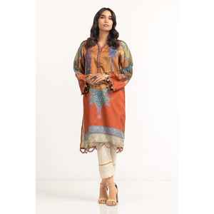 Chemisier imprimé en satin charmeuse et mousseline pour femme, motif léopard floral brodé, col montant, col à nœud, pour soirée formelle, taille XL - Product Image 2