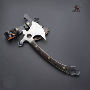 Hache Tomahawk en acier à haute teneur en carbone personnalisée forgée à la main de qualité industrielle avec manche en bois pour la chasse et le camping - Product Image 4