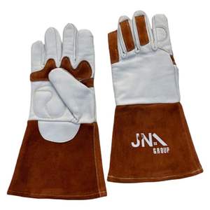 Guantes de soldadura de cuero Premium de alta resistencia Guantes de cuero resistentes al calor Guantes de soldadura para chimenea - Product Image 1