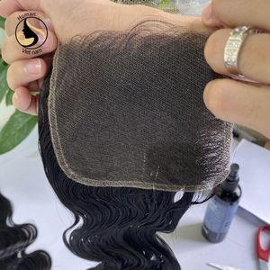 Extensiones de pelo con encaje suizo, accesorio capilar ondulado de Color Natural, estilo vietnamita - Product Image 6