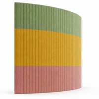 Panneau acoustique incurvé poli en PET, panneau acoustique en fibre de polyester, feutre acoustique insonorisant Kusdesign