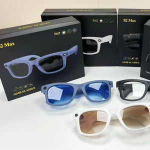 แว่นตาอัจฉริยะ AIMB S2 Max รุ่นพรีเมียม สำหรับขายส่ง พร้อมไมโครโฟน ชาร์จผ่านพอร์ต Type-C ผู้ช่วยเสียง AI โทรออกด้วยเสียง ควบคุมด้วยเสียง วัสดุพลาสติก - Product Image 1