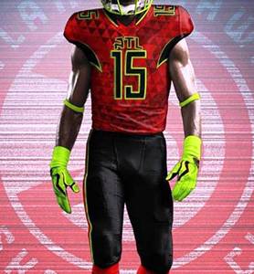 ชุดยูนิฟอร์มอเมริกันฟุตบอลสีแดงและดำ ผ้าสแปนเด็กซ์ตาข่ายโพลีเอสเตอร์ 100% ผลิตตามสั่งขายส่ง ระบายอากาศได้ดี เย็บอย่างประณีต - Product Image 6