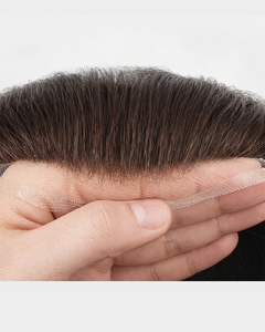 Prótesis Capilar Masculina de Encaje Completo con Textura Moderna, Sistema de Reemplazo de Cabello 100% Densidad, Línea de Cabello Realista, Peluca para <span class=keywords><strong>Hombre</strong></span>, Elige el Color - Product Image 4