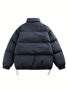 Chaqueta de Invierno para Hombre, Estilo Urbano, Transpirable, de Lona, Cálida, Cómoda, con Cuello Alto, Bolsillos y Capucha de Alta Calidad - Product Image 2