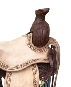 Selle Western en cuir véritable de qualité supérieure pour les courses de barils et l'équitation - Product Image 4