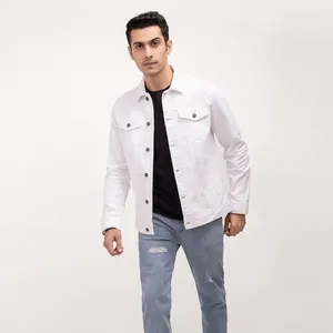 OEM individuelles Design mode Streetwear Denim-Jacke hohe Qualität individuelles Design Herren zerrissene Frontknopf Denim Jeans-Jacke