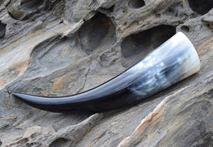 Jarra de cristal elegante hecha a mano para los amantes de la cerveza y el hidromiel Cuerno de decoración pulido y tallado - Product Image 2