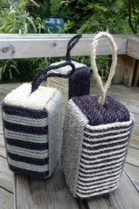 Indoor Use, Sisal Rope Monkey Fist, Nautical Decor, Monkey's Fist Knot Door <b>Stopper</b> - Product Image 2