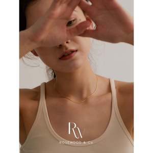 Collana a spina di pesce sottile in oro da 1,5 mm, impermeabile, a serpente, delicata, impilabile, alla moda, a strati, che non si ossida - Product Image 1