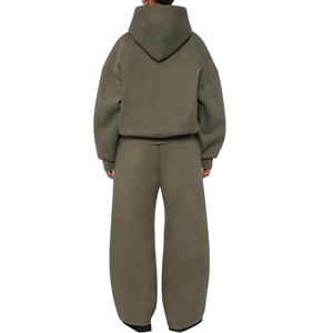 Survêtement en coton épais 100% coton pour hommes Sweat à capuche personnalisé et survêtement ensemble pour vêtements de sport hiver mode Gym - Product Image 5