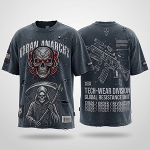 เสื้อยืดสตรีทแวร์ผู้ชาย แขนยาว/สั้น คอกลม วินเทจ สีพื้น ทรงปกติ ผ้าคอตตอนเจอร์ซีย์ 100% โลโก้ด้านหน้า ระบายอากาศได้ดี เป็นมิตรกับสิ่งแวดล้อม - Product Image 4