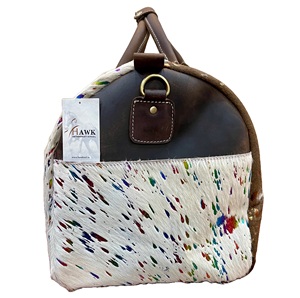 Venta al por mayor de pelo de calidad superior en el bolso de viaje de cuero bolsa de equipaje de mano bolsas de lona hechas a mano personalizadas a un precio asequible - Product Image 4