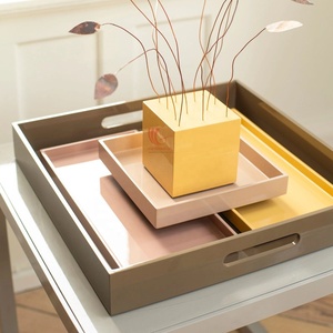 Decorative Lacquer Serving Tray for <b>Coffee</b> <b>Table</b>, Kitchen and Dining Room, Eco Friendly Wholesale - Product Image 3