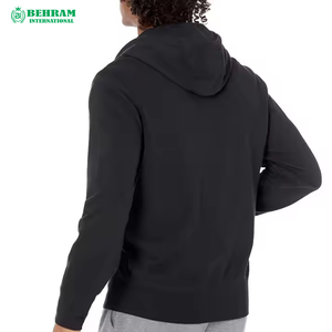 เสื้อฮู้ดซิปสีแดงเรียบแบบคลาสสิก สตรีทแวร์สุดเท่ ซิปหน้า ยูนิเซ็กซ์ คุณภาพสูง สวมใส่สบาย รับผลิตตามแบบ OEM ผ้าฝ้าย 100% - Product Image 6