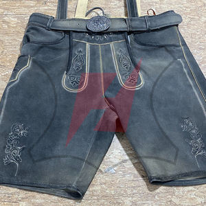 Lederhosen traditionnel bavarois pour homme, fait main, de haute qualité, en cuir suédé durable, avec logo et broderie personnalisés - Product Image 6