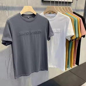 Camisetas de Moda para Hombre, Estilo Oversize con Hombros Caídos, 100% Algodón Transpirable, Estampado en Relieve, Ecológicas, de Secado Rápido, OEM - Product Image 6