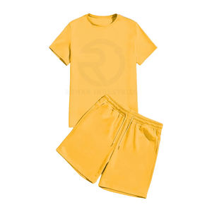 Streetwear de sport avec broderie imprimée, ensemble short 2 pièces personnalisé de haute qualité à la mode, service OEM, séchage rapide - Product Image 6