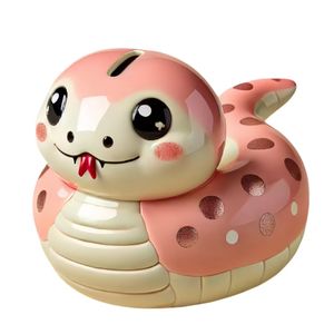 Hucha de serpiente de cerámica irrompible para niños, tarro de ahorro de monedas con Acabado brillante con regalo de bienvenida decorativo para niños - Product Image 1