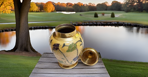 Brass Cremation Urns for Human Ashes Remains Suitable for Funeral Cemetery Burial or Niche - Product Image 6
