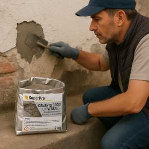 SuperPro Grey cementeria 6kg per intonaco calcestruzzo ceramica e marmo sigillature riparazioni fissaggi otturazioni - Product Image 3