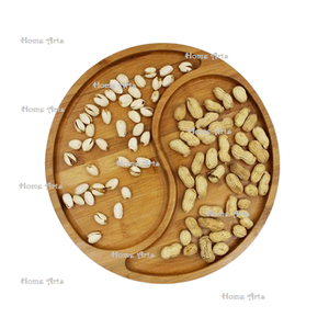 Servidor de Frutos Secos de Madera de la Mejor Calidad, Tamaño Personalizado, Forma Cuadrada, Servidor de Nueces y Dátiles con 4 Compartimentos - Product Image 4