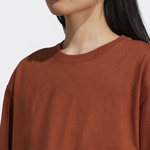 T-shirt d'été en coton respirant pour femmes surdimensionné décontracté haut Streetwear impression de Logo personnalisé écologique teint uni blanc - Product Image 5