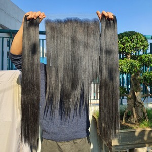Extensiones de cabello humano Remy vietnamita 100%, paquetes rectos de hueso HD para mujeres negras de onda profunda suelta de Color Natural - Product Image 1