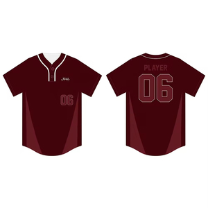 Vente en gros Maillot de baseball bicolore pour homme Vêtements de sport personnalisés avec 2 boutons Sublimation de l'équipe imprimée avec logo personnalisé - Product Image 6