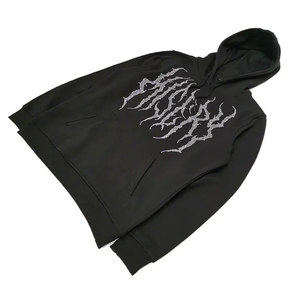 Sudadera con capucha personalizada para hombre, estampado DTG gráfico personalizado con durabilidad DTF y detalle de diamantes de imitación, número de nombre personalizado impreso para equipos - Product Image 2