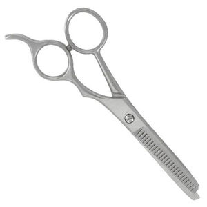 กรรไกรตัดผมสีเงินพร้อมที่วางนิ้ว - Product Image 3