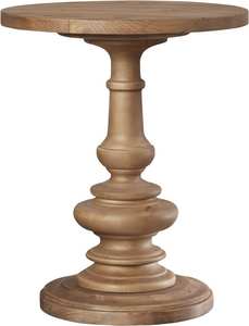 RUSTIQUE Haute Qualité Vente Chaude En Bois D'acacia Pied Haut Plateau Rond En Bois Gâteau Stand pour Servir Gâteaux et Fruits - Product Image 6