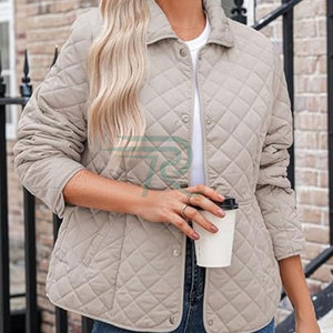 Chaqueta Acolchada de Otoño para Mujer Razorts International, Gruesa, Sólida, Corte Regular, Talla Grande, con Bolsillo Canguro y Cierre de Cremallera - Product Image 4