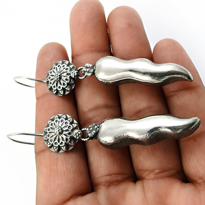 ต่างหูแบบห้อยคลาสสิกรูปมะขาม925ของขวัญเงินสเตอร์ลิงสำหรับผู้หญิงเครื่องประดับแฮนด์เมดขายส่งราคา - Product Image 3