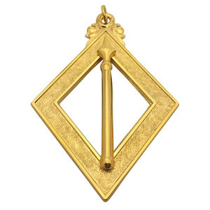 Emblema de Regalia Masónica del Grado 16 del Rito Escocés, Guardián Mayor, Príncipe de Jerusalén, Regalo Personalizado Chapado en Oro, Regla de Plomada 2025 - Product Image 2