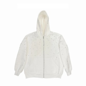 Sweat à capuche unisexe de haute qualité avec strass, couture personnalisée, doublure, sweat à capuche d'hiver, grande taille, sweat à capuche pour homme, lourd - Product Image 3