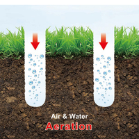 Outil de désherbage et d'aération manuel industriel en acier pour pelouse, durable, favorisant la croissance saine des racines de l'herbe