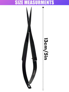 Professional Quality Spring Scissors Precision Manicure Scissors Eyebrow Eyelash Scissor Facial Hair Trims Sharp Tip - Product Image 2