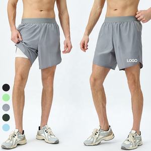 Pantalones cortos para correr 2 en 1 para hombre con forro más corto y bolsillos laterales Pantalones cortos de entrenamiento de secado rápido Pantalones cortos deportivos activos Envío DDP - Product Image 4