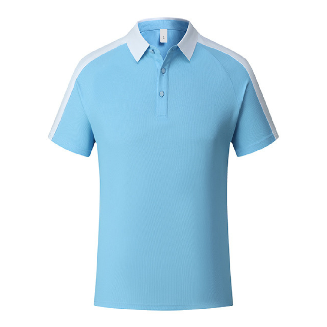 Light blue white collar