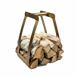 Support de rangement pour bûches de bois de chauffage en métal fer forgé de conception standard, couleur cuivre antique - Product Image 6