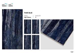 กระเบื้องพอร์ซเลนแบบมันเงาสมัยใหม่ ขนาด 24x48 นิ้ว ผิวขัดเงา สำหรับปูพื้นภายในอาคารหรูหรา - Product Image 2