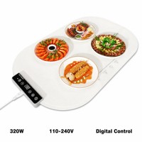 Tapis chauffant alimentaire électrique en silicone personnalisé 320W 110-240V certifié CE pour réchauffer la table