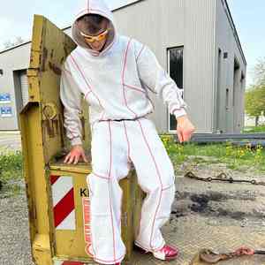 Conjuntos de Sudadera con Capucha y Pantalones Deportivos Personalizados con Costuras Exteriores Desestructuradas para Hombre - Product Image 3