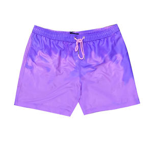 Best Selling Heat Sensitive Casual Swim <b>Trunks</b> for <b>Men</b> Summer Polyester Custom Color Changing Breathable Eco-Friendly Beach - Product Image 2
