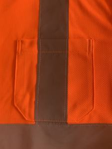 Chemise de sécurité réfléchissante 100% polyester personnalisable, col rond, manches longues, chemise de sécurité, chemise de chantier - Product Image 4