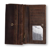 100% asli lembut dan indah dibuat dari kulit premium wanita ritsleting/dompet genggam hitam, coklat, tan