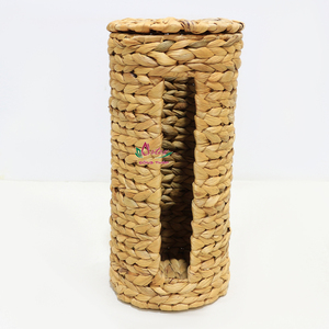 Artex Dong Thap Vietnam boîte à mouchoirs faite à la main organisateur jonc de mer jacinthe d'eau produit artisanal naturel - Product Image 6