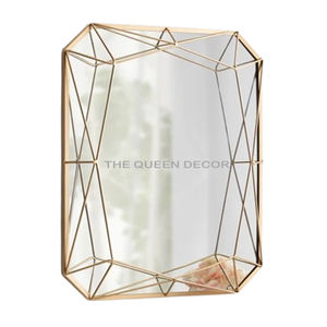 Unique Premium Iron Metal Square Shape Golden Finished Home Decorative <b>Wall</b> <b>Mirror</b> Hot Selling Contemporary Style - Product Image 1